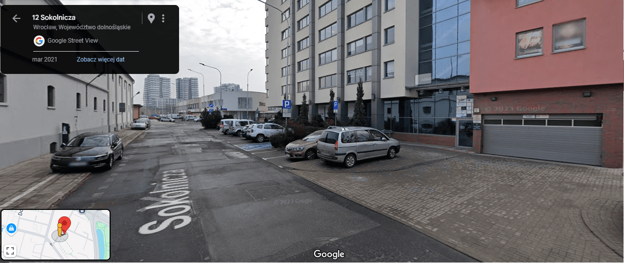 Parking - Wrocław Sokolnicza 5  Centrum - Jana Pawła 